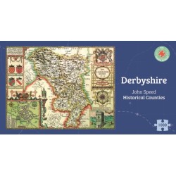 Derbyshire Historical 1610 Map 1000 Piece Puzzle