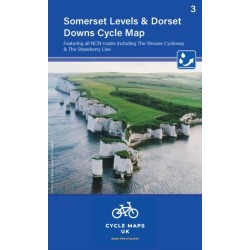 Somerset Levels and Dorset Downs Cycle Map 3: Including The Wessex Cycleway and The Strawberry Line