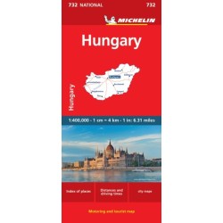 Hungary - Michelin National Map 732: Map