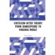 Criticism After Theory from Shakespeare to Virginia Woolf
