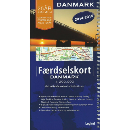 Færdselskort Danmark 2014 - 2015