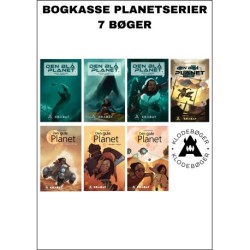 Planetserie bogkasse: Bogkasse med 7 Klodebøger i planetserien