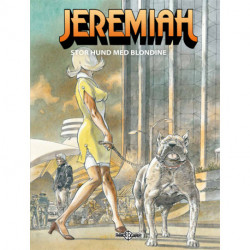 Stor hund med blondine