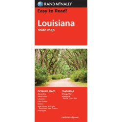Rand McNally Easy to Read Louisiana State Map