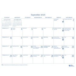 2025 Parish Wall Calendar: September 2024 through December 2025