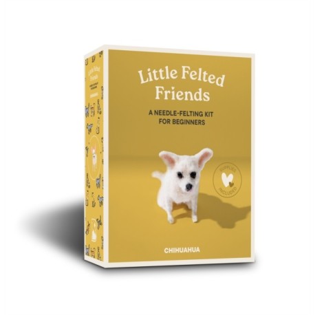 Little Felted Friends: Chihuahua: Dog Needle-Felting Beginner Kits with Needles, Wool, Supplies, and Instructions