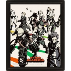 My Hero Academia S5 (Heroes & Villains) 3D Lenticular Poster (Framed)