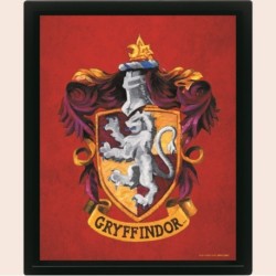 Harry Potter (Colourful Crest Gryffindor) 3D Lenticular Poster (Framed)
