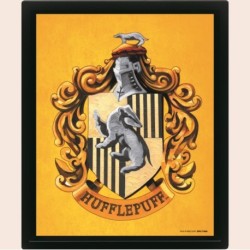 Harry Potter (Colourful Crest Hufflepuff) 3D Lenticular Poster (Framed)