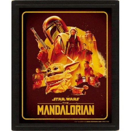 The The Mandalorian S2 (Montage) Framed 3D
