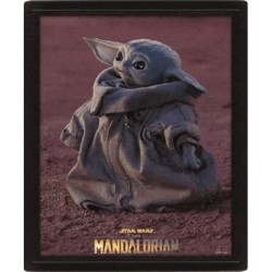Star Wars: The Mandalorian (Grogu) 10 x 8" 3D Lenticular Poster (Framed): The Mandalorian (Grogu) 10 x 8" 3D Lenticular Poster (Framed)