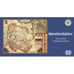 Herefordshire Historical 1610 Map 1000 Piece Puzzle