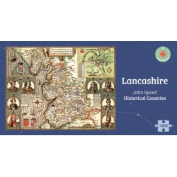 Lancashire Historical 1610 Map 1000 Piece Puzzle