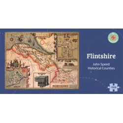 Flintshire Historical 1610 Map 1000 Piece Puzzle