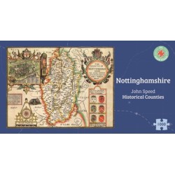 Nottinghamshire Historical 1610 Map 1000 Piece Puzzle