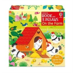 Usborne Book and 3 Jigsaws: On the Farm