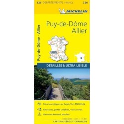 Puy-de-Dome Allier - Michelin Local Map 326: Map