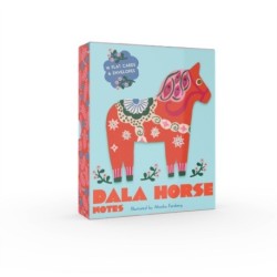 Dala Horse Notes: 16 Flat Cards and 16 Envelopes