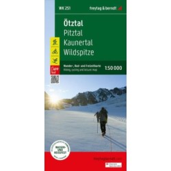 Otztal Hiking, Cycling and Leisure Map: Pitztal, Kaunertal, Wildspitze  WK251