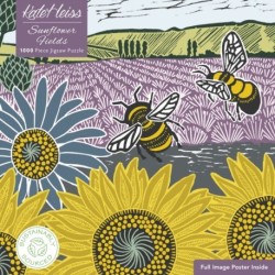 Adult Sustainable Jigsaw Puzzle Kate Heiss: Sunflower Fields: 1000-pieces. Ethical, Sustainable, Earth-friendly
