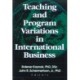 Teaching and Program Variations in International Business