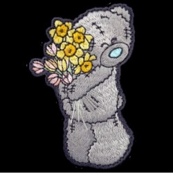 Tatty Teddy with Flowers Sew On Patch