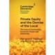 Private Equity and the Demise of the Local: The Loss of Community Economic Power and Autonomy