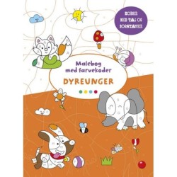 Malebog med farvekoder: Dyreunger: Koder med bogstaver og tal