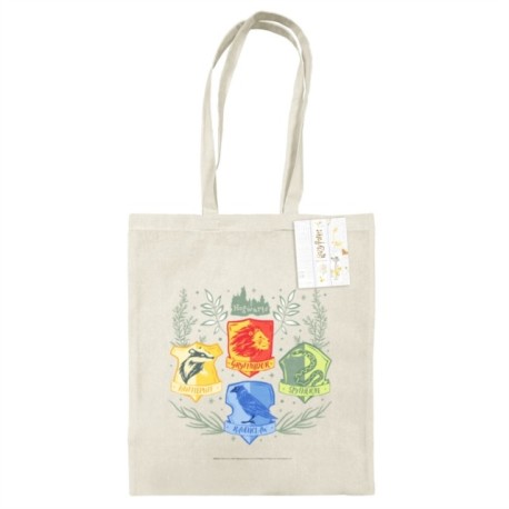 Harry Potter (Herbology Crests) Natural Tote Bag