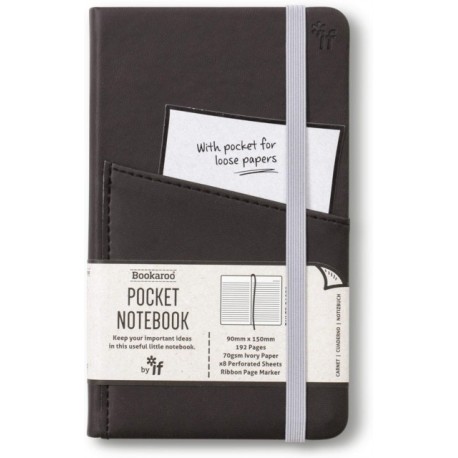Bookaroo Pocket Notebook (A6) Journal - Black