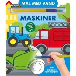 Mal med vand - Maskiner: papbog med pensel - farvelæg igen og igen