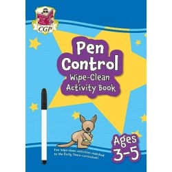 Pen Control Wipe-Clean Activity Book for Ages 3-5 (with pen)