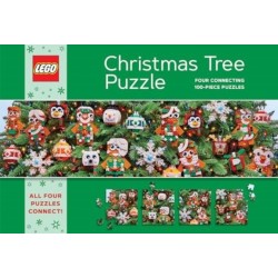 LEGO Christmas Tree Puzzle: Four Connecting 100-Piece Puzzles