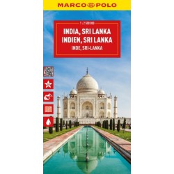 India, Sri Lanka, Nepal, Bangladesh Marco Polo Map