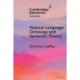 Natural Language Ontology and Semantic Theory