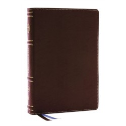 Life in Christ Bible: Discovering, Believing, and Rejoicing in Who God Says You Are  (NKJV, Brown Bonded Leather, Thumb Indexed, Red Letter, Comfort Print)