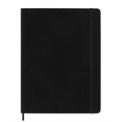 Moleskine 2025 18-Month Weekly XL Softcover Notebook: Black: Black