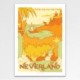 Neverland Vintage Travel Poster A3 Art Print