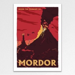 Mordor Vintage Travel Poster A3 Art Print