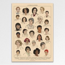 A-Z Female Authors A3 Art Print
