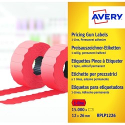 Labels 26x12 G1 fluor red 10-rolls