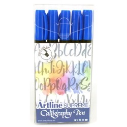Artline Supreme Calligraphy Pen 5/set blue