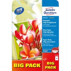 A4 Avery fotopapir glossy 250g inkjet (50)