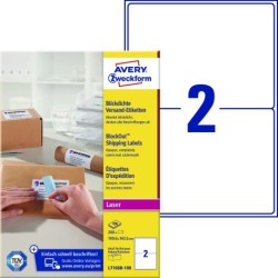 Avery adresseetiket 199,6x143,5mm BlockOut (200)