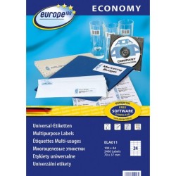 Avery Europe 100 universal etiket 70x37,1mm (2400)
