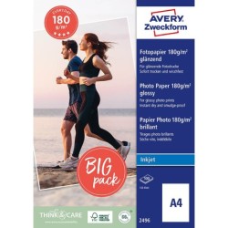 Avery fotopapir classic glossy inkjet 180g A4 (100)