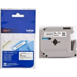 M-K221 tape 9mm black/white