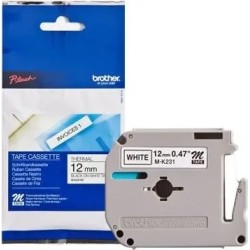 M-K231 tape 12mm black/white