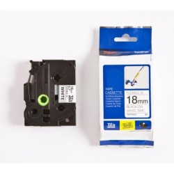 TZe tape 18mmx8m flexible black/white