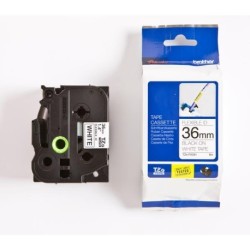 TZe tape 36mmx8m flexible black/white